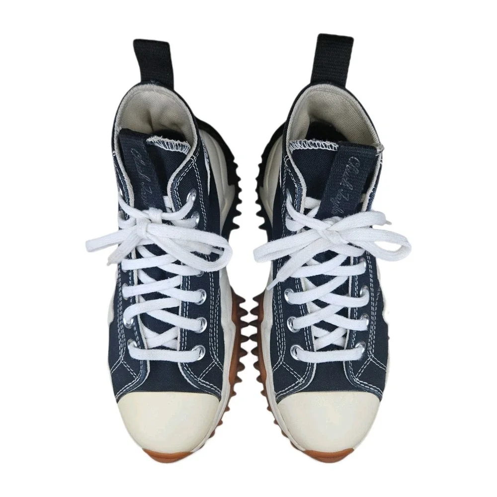 Converse Run Star Motion Platform Sneakers Women 5.5 Black High Top Gum Sole - Picture 5 of 13